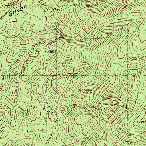 Topographic Map of Columbia Mine, NM