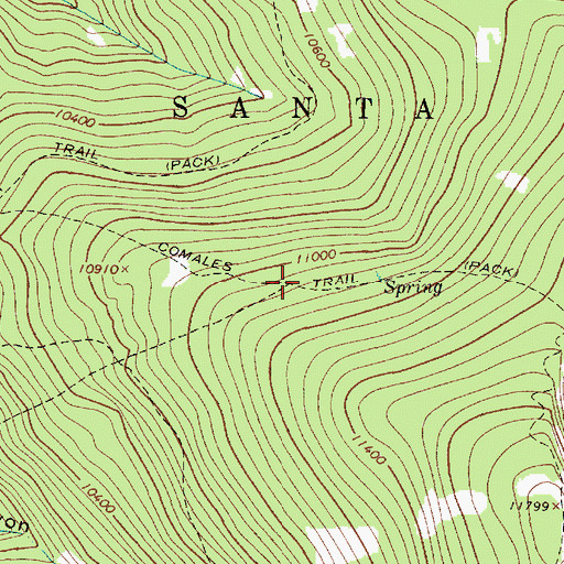 Topographic Map of Comales Trail, NM