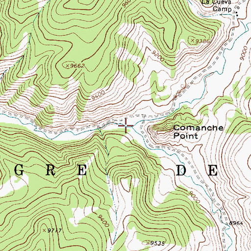 Topographic Map of Comanche Creek, NM
