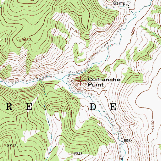 Topographic Map of Comanche Point, NM