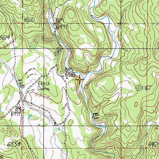 Topographic Map of Commissary Creek, NM