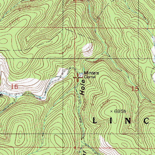 Topographic Map of Cook Canyon, NM