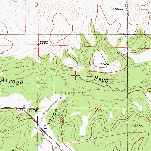 Topographic Map of Copeland Canyon, NM