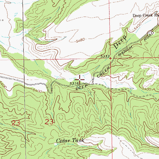 Topographic Map of Copper Creek, NM