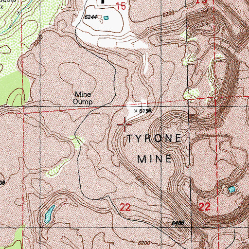 Topographic Map of Copper Mountain (historical), NM