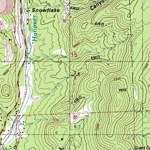 Topographic Map of Copper Queen Shaft, NM