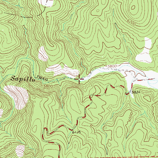 Topographic Map of Copperas Creek, NM