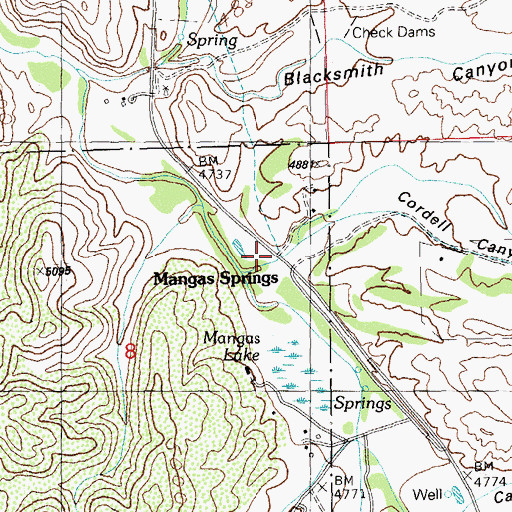 Topographic Map of Cordell Canyon, NM