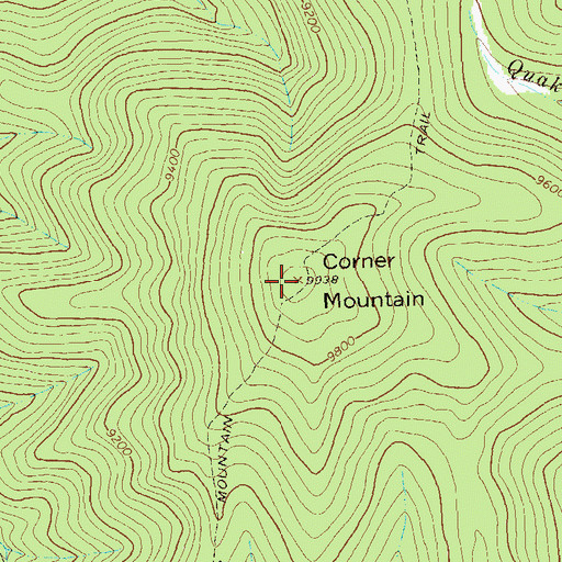 Topographic Map of Corner Mountain, NM
