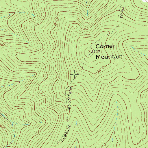 Topographic Map of Corner Mountain Trail, NM
