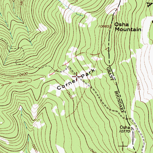 Topographic Map of Corner Park, NM