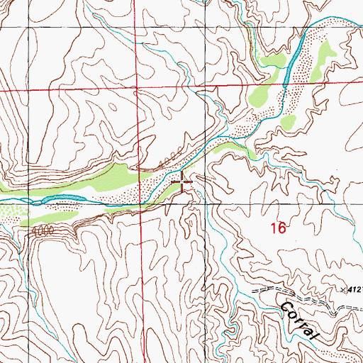 Topographic Map of Corral Canyon, NM