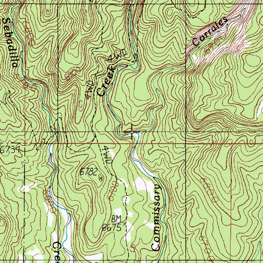 Topographic Map of Corrales Creek, NM