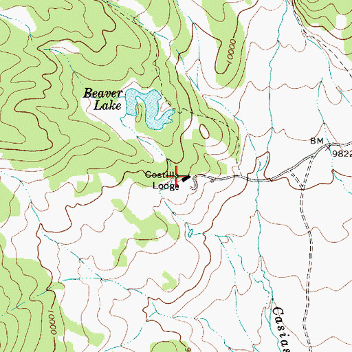 Topographic Map of Costilla Lodge, NM