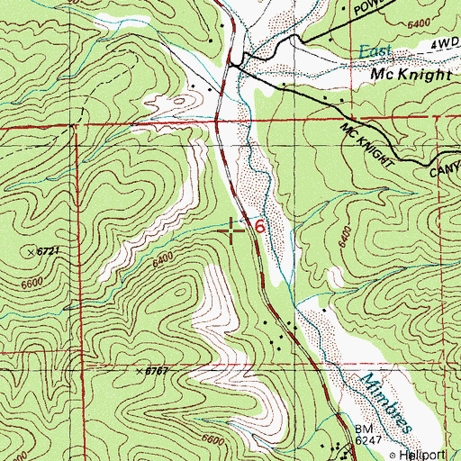 Topographic Map of Cottonwood Canyon, NM
