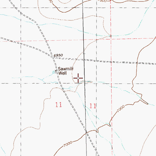 Topographic Map of Cottonwood Canyon, NM