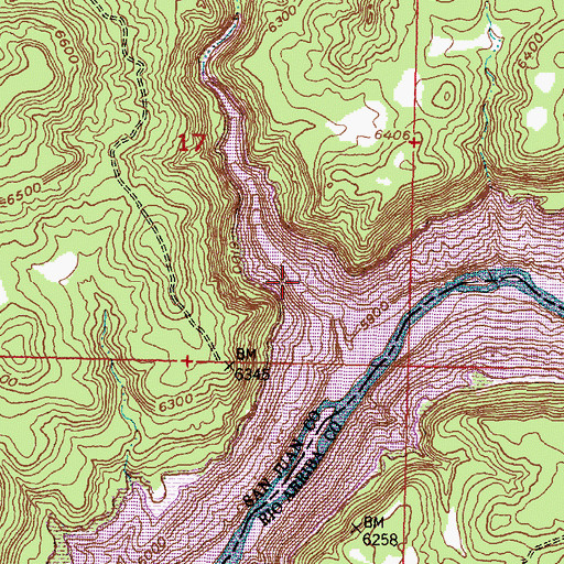 Topographic Map of Cottonwood Canyon, NM