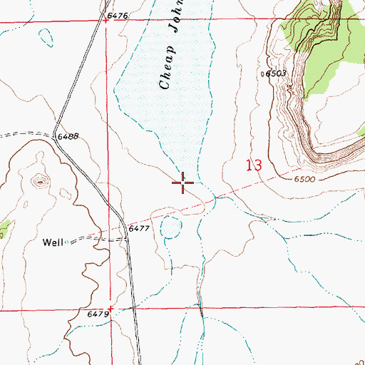 Topographic Map of Cottonwood Canyon, NM