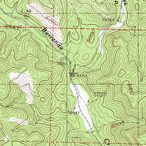 Topographic Map of Cottonwood Creek, NM