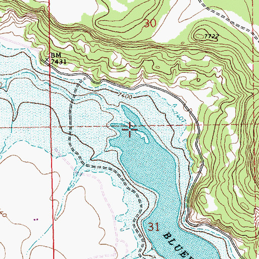 Topographic Map of Cottonwood Creek, NM