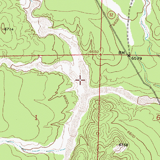 Topographic Map of Council Rock Arroyo, NM