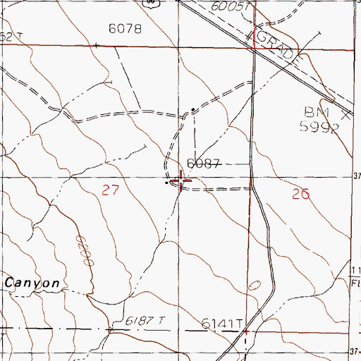 Topographic Map of Courtney Ranch, NM