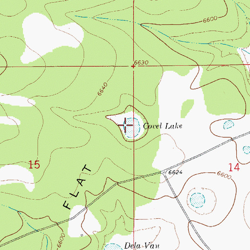 Topographic Map of Covel Lake, NM