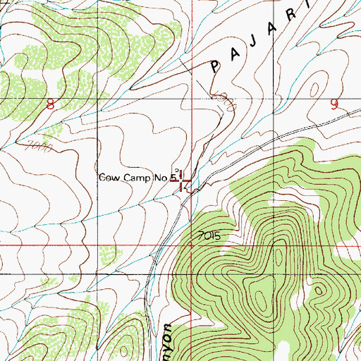 Topographic Map of Cow Camp Number 5, NM