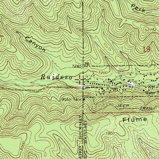 Topographic Map of Cow Canyon, NM