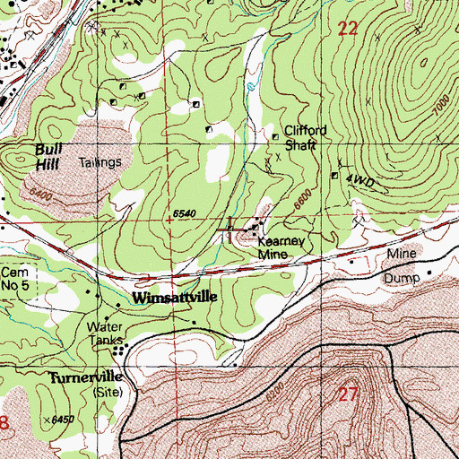 Topographic Map of Cowboy Shaft, NM