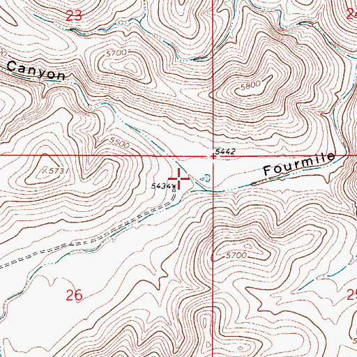 Topographic Map of Cox Canyon, NM