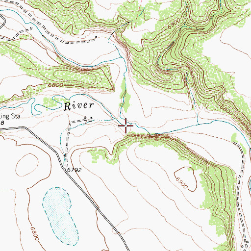 Topographic Map of Coyote Creek, NM