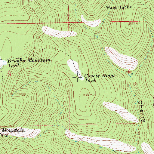Topographic Map of Coyote Ridge Tank, NM