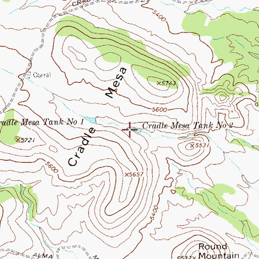 Topographic Map of Twin Sister Tank Number Two, NM