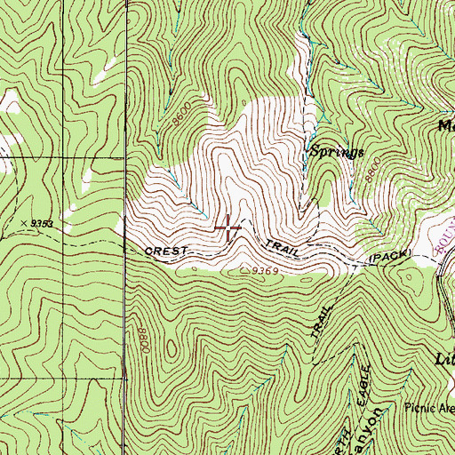 Topographic Map of Crest Trail, NM