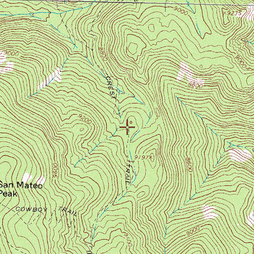 Topographic Map of Crest Trail, NM