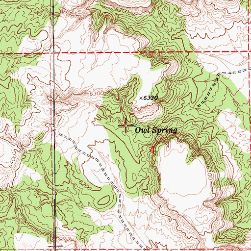 Topographic Map of Owl Spring, AZ
