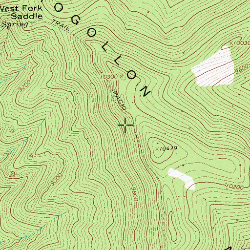 Topographic Map of Crest Trail, NM