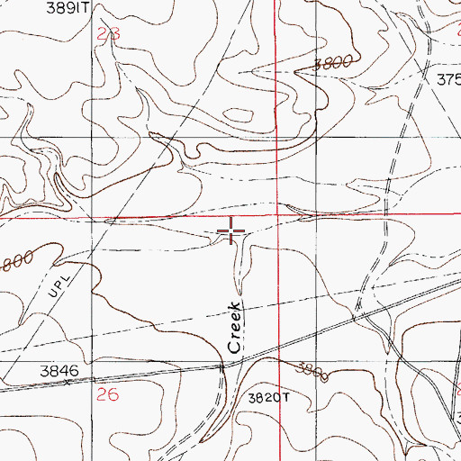 Topographic Map of Crooked Creek, NM