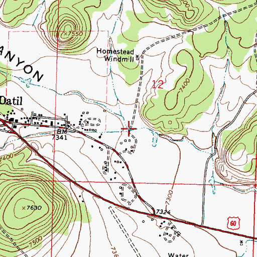 Topographic Map of Crosby Canyon, NM