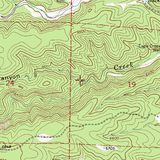 Topographic Map of Crow Canyon, NM