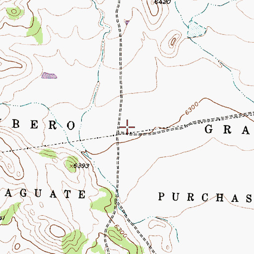 Topographic Map of Cubero Grant, NM