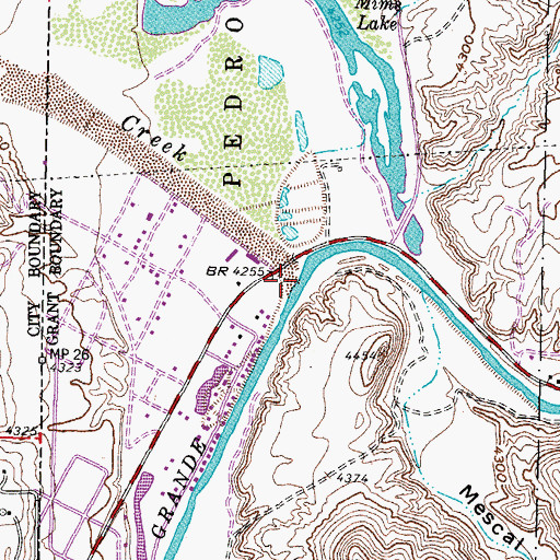 Topographic Map of Cuchillo Negro Creek, NM