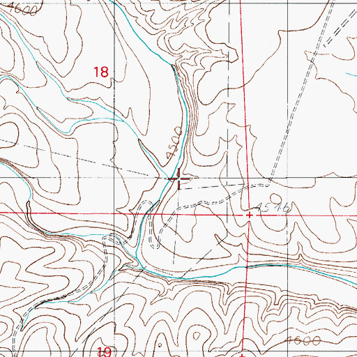Topographic Map of Cuevo Canyon, NM