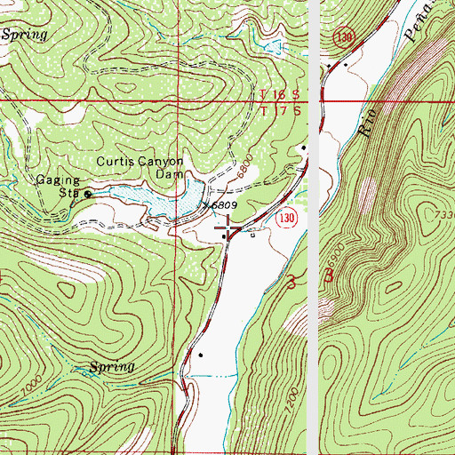 Topographic Map of Curtis Canyon, NM
