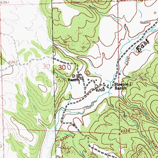 Topographic Map of D D Ranch, NM