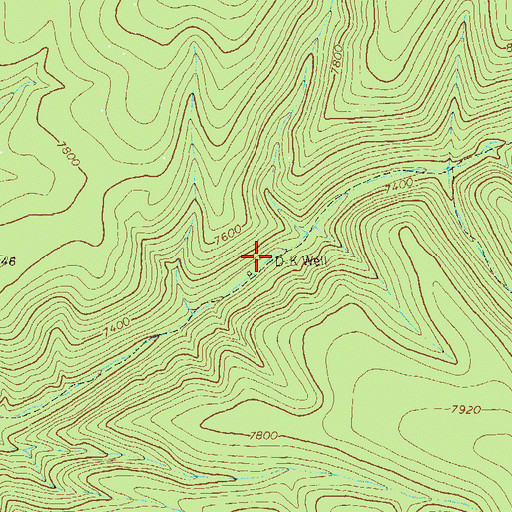 Topographic Map of D-K Well, NM