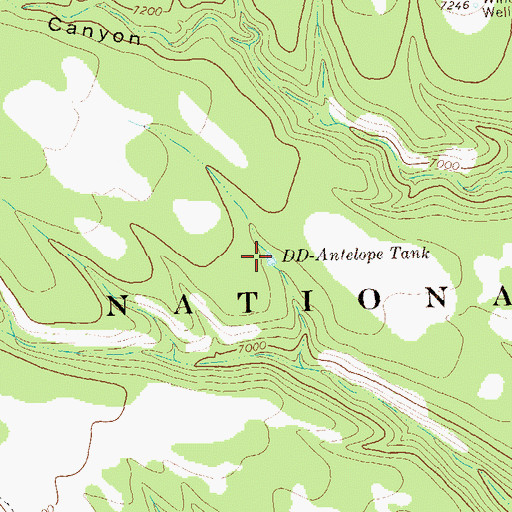Topographic Map of DD-Antelope Tank, NM
