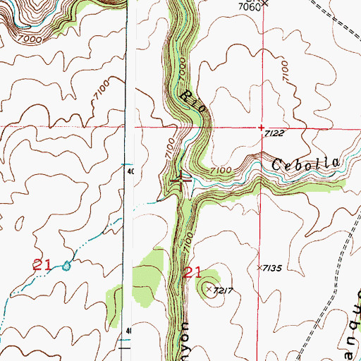Topographic Map of Daggett Canyon, NM