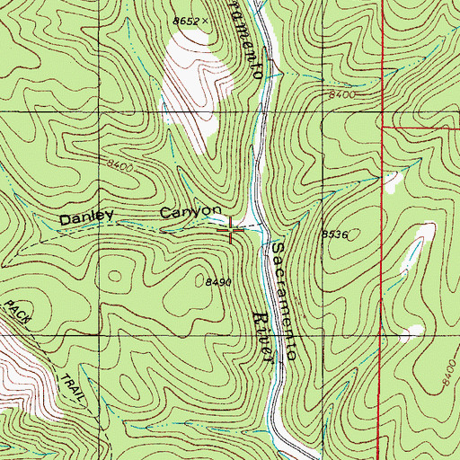 Topographic Map of Danley Canyon, NM